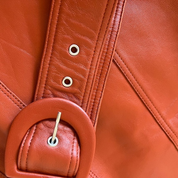 Sandro Real Leather Belted Skirt - Picture 7 of 8